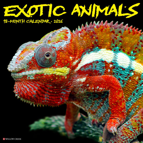 2026 EXOTIC ANIMALS  WALL CALENDAR